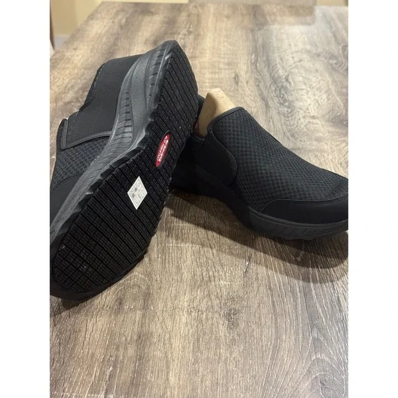 Skechers Work Squad SR-Urgran Mens 10 Black Slip Resistant Shoes 200273/BLK - Picture 9 of 9